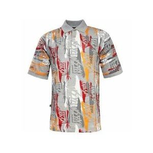 NIKE Air Jordan Polo Shirt 3XL Allover Print Sneakers Short Slv Jumpman Cotton